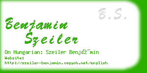 benjamin szeiler business card